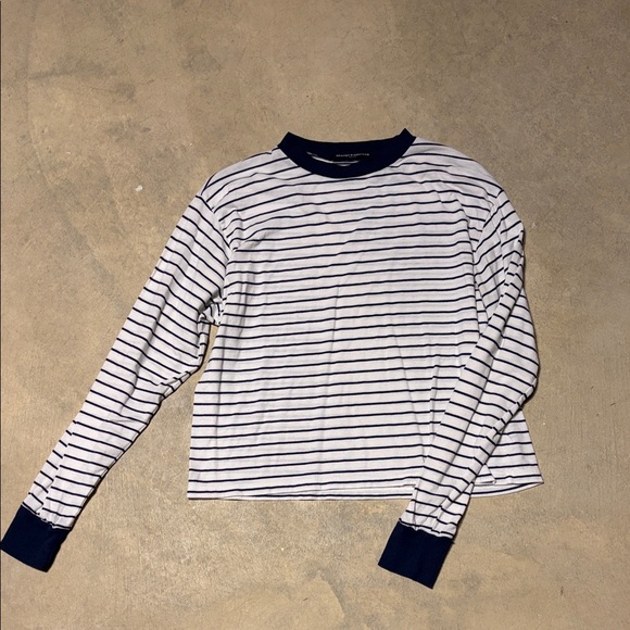 Brandy Melville Tops - Brandy Melville Striped Navy Long Sleeve Shirt OS